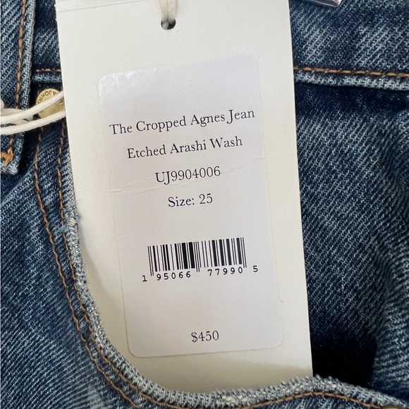 Ulla Johnson NWT- The Cropped Agnes Jean Wide Leg - Etched Arashi Wash - Picture 5 of 12